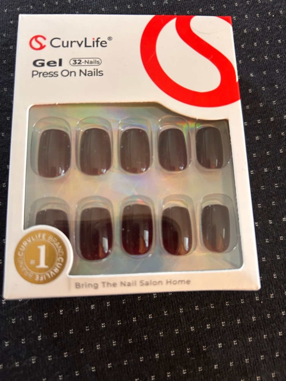 Gel Press-On Nails in Deep Brown - 32-Count Set